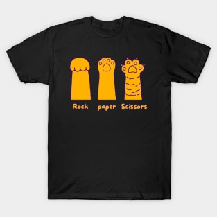 Rock Paper Scissors Cute Cat Paw T-Shirt